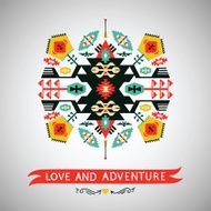Vector decorative element on native ethnic style N2