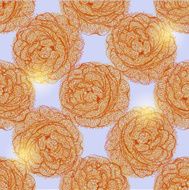 Seamless pattern with wild roses