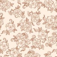 Vintage decorative floral seamless texture
