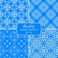 Set of arabic seamless patterns