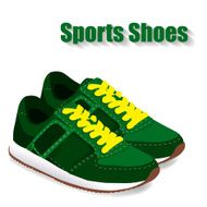 Sport shoes on white background