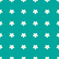 Flower pattern on a turquoise background