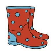 Rubber boots Vector drawing