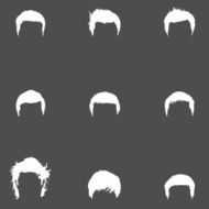 Vector Set of Male Hairdress N2