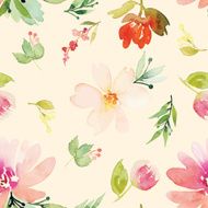 Watercolor flower pattern N25