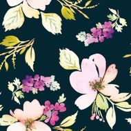 Watercolor flower pattern N28