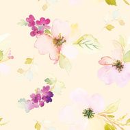 Watercolor flower pattern N36