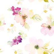 Watercolor flower pattern N39