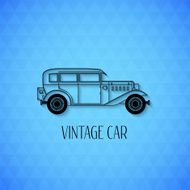 Retro car vintage outline style N2