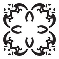 Hand drawing decorative tile frame Italian majolica style N2