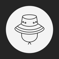 fisherman hat line icon N7