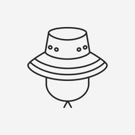 fisherman hat line icon N8