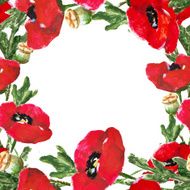 Watercolor floral frame N4