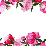 Watercolor floral frame N5