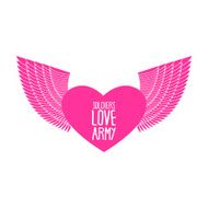 Army soldier of love Funny military logo emblem