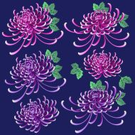 Japanese flower material N2