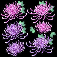 Japanese flower material N4