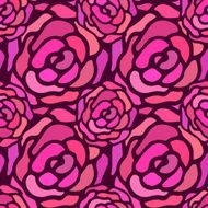 Rose seamless vector pattern
