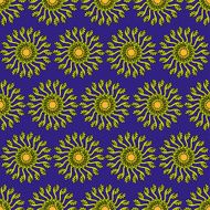 Floral vector seamless pattern with flower elegant camomile