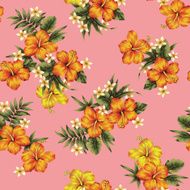 Hibiscus flower pattern N44