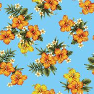 Hibiscus flower pattern N45