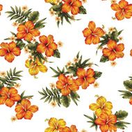 Hibiscus flower pattern N47