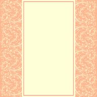 Vintage card with a border on damask wallpaper N2