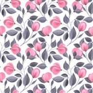 Romantic flowers Hand drawn floral pattern Seamless background