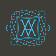 luxury monogram design template elegant lineart business sign bo N5