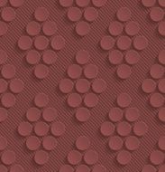 Marsala color vector seamless pattern with 3D effect N5