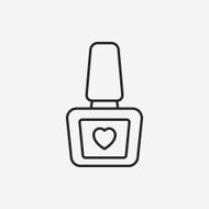 Nail polish line icon N10