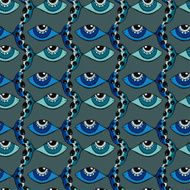 Eyes fish abstract seamless pattern eye pattern vector background