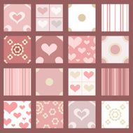 Pink patterns set