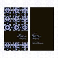 Business Card with geometric floral pattern