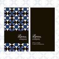 Business Card with geometric floral pattern N2