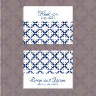 Business Card with geometric floral pattern N4