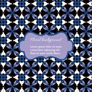 Business Card with geometric floral pattern N7