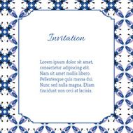 Business Card with geometric floral pattern N8