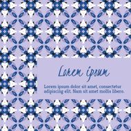 Business Card with geometric floral pattern N9