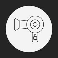 Hair dryer line icon N14