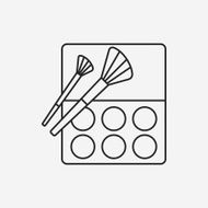Eye shadow line icon N8