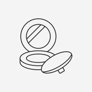 makeup powder line icon N7