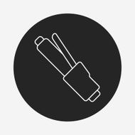Hair curlers line icon N4