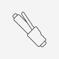 Hair curlers line icon N7