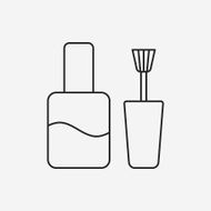 Nail polish line icon N14