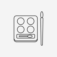 Eye shadow line icon N12