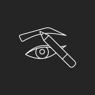 Painted eyebrows line icon N2