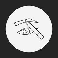 Painted eyebrows line icon N3