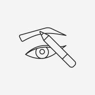 Painted eyebrows line icon N4