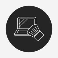 makeup powder line icon N8